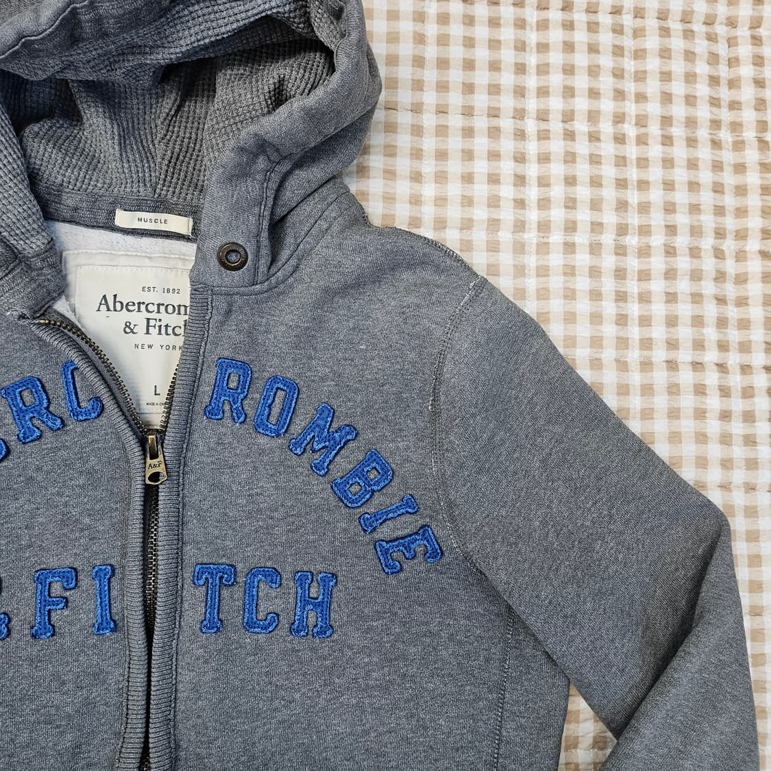 아베크롬비앤피치 기모 후드집업 자켓 남자100 상품이미지3