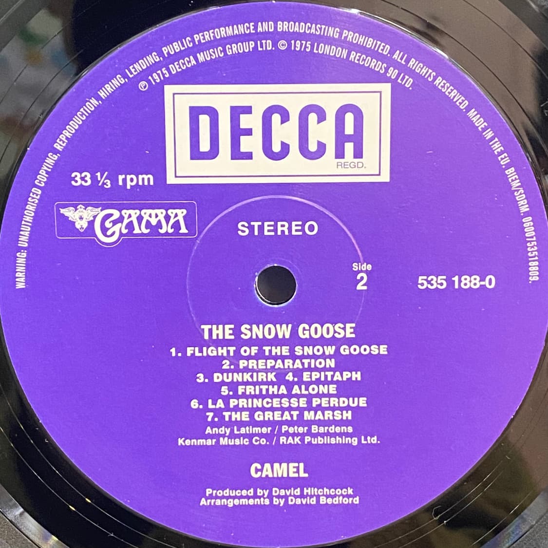 (LP) Camel -The Snow Goose 상품이미지5