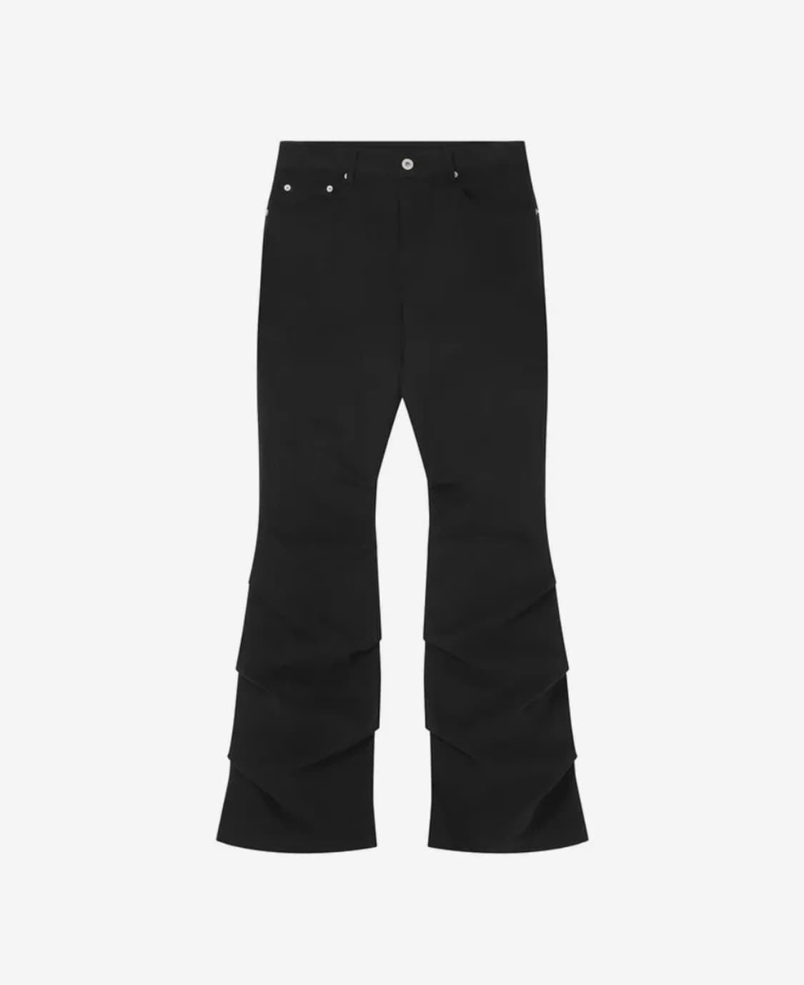 Shirring bootscut pants BLACK 상품이미지1