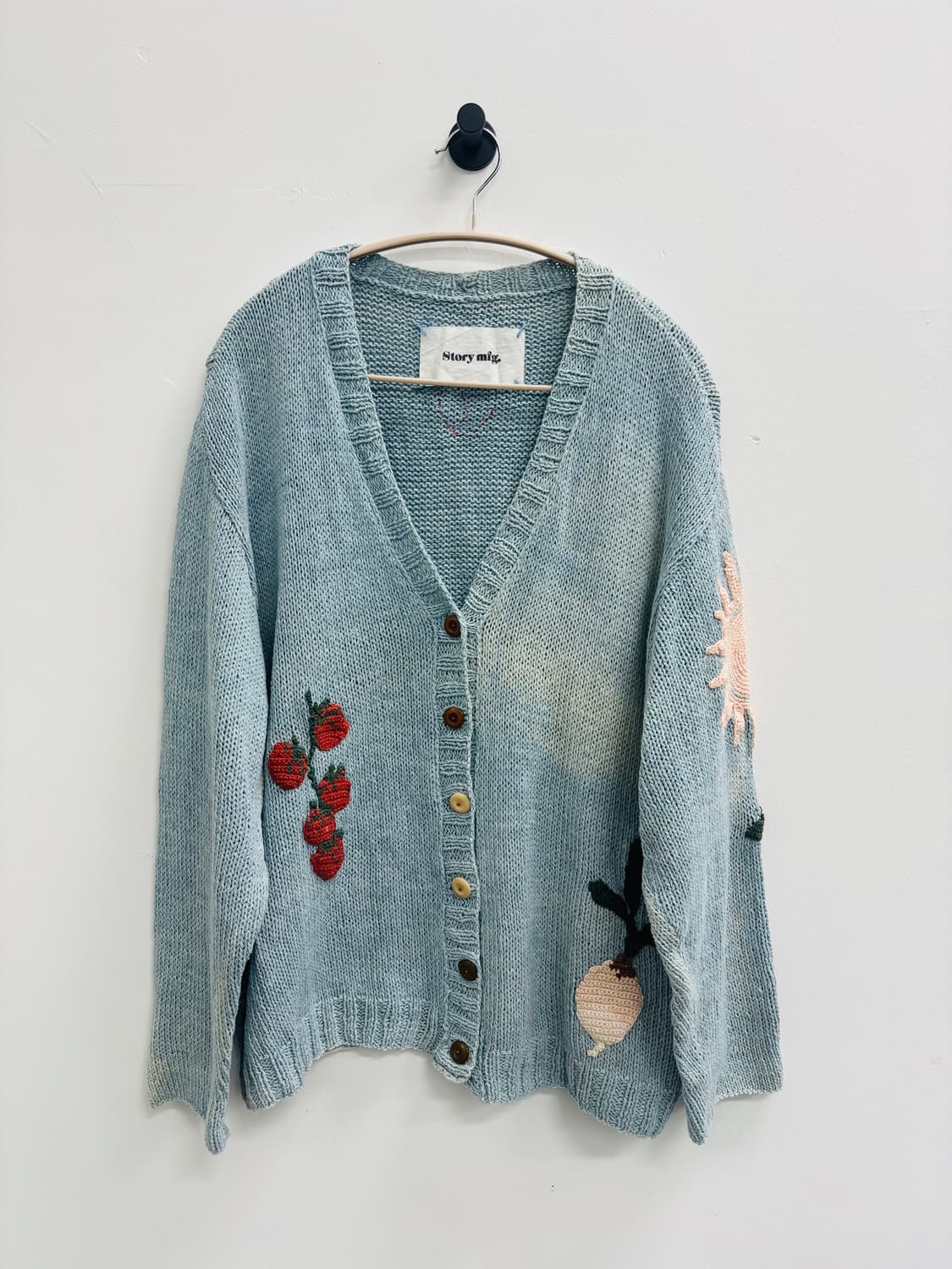 Story mfg. 22ss 핸드 니트 자수 가디건 상품이미지1