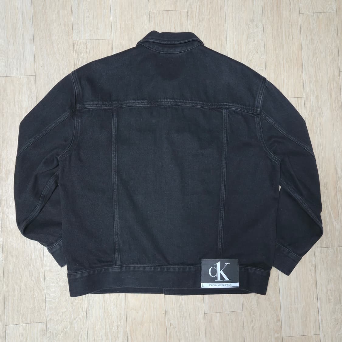 캘빈클라인 블랙 흑청 트러커 데님 자켓 상품이미지6