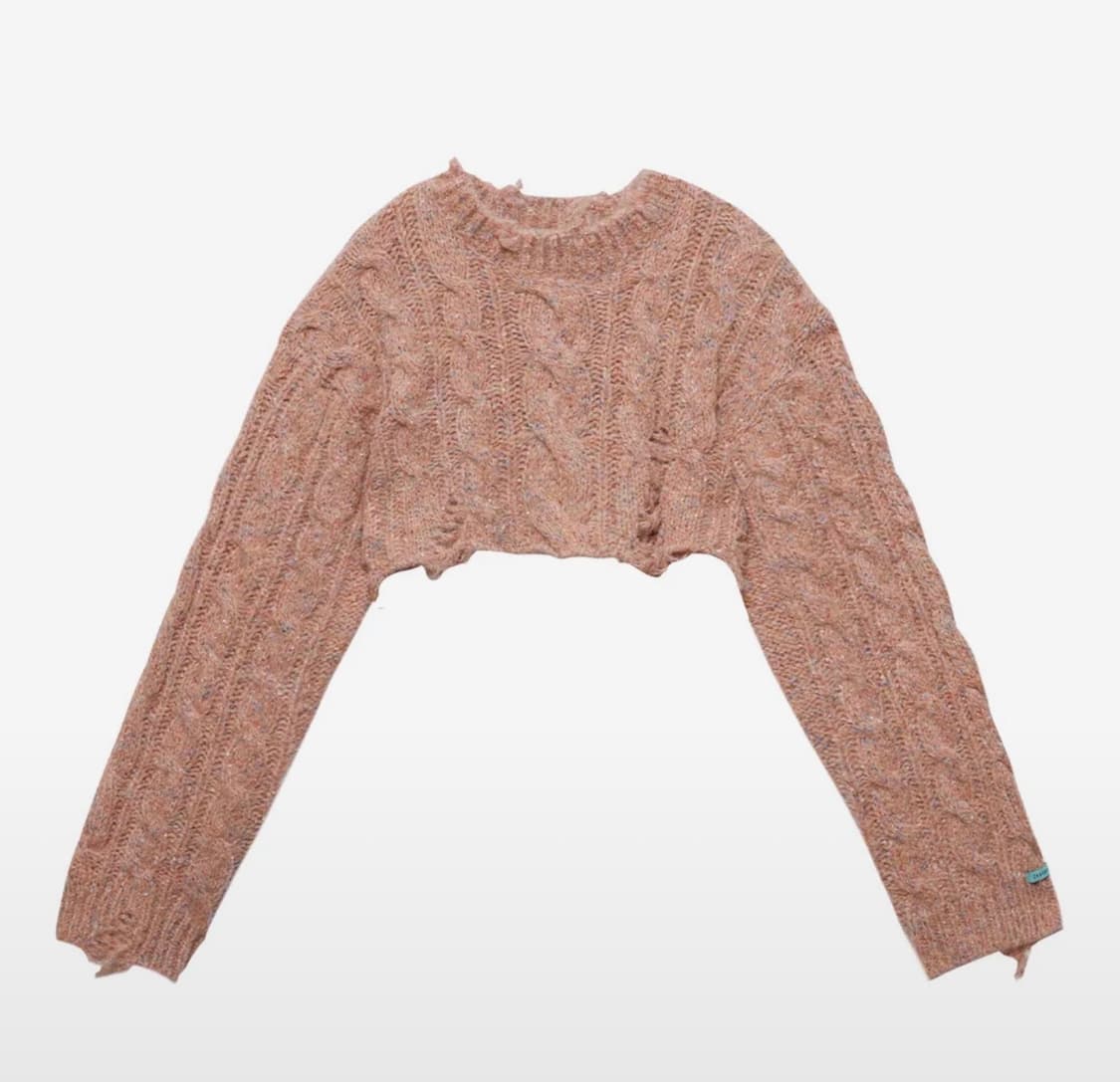 Vintage Crop Cable Knit 상품이미지1