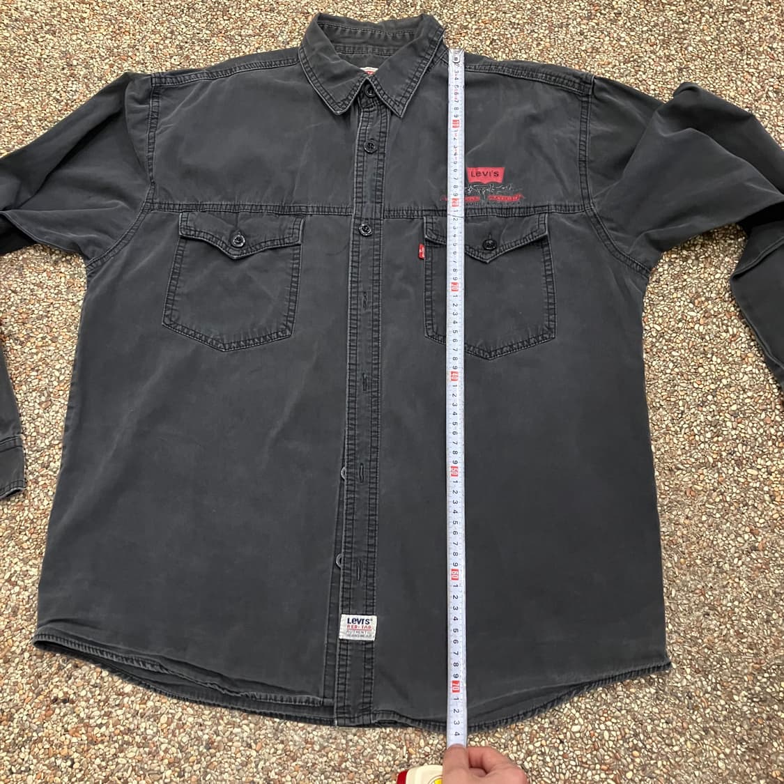 118 리바이스 웨스턴 흑청 데님 셔츠 빈티지 상품이미지8