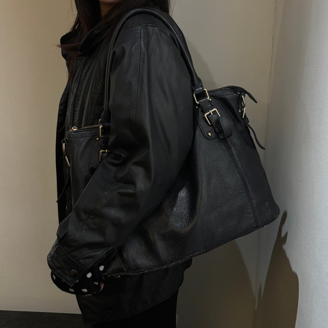 vtg cowhide buckle bag 상품이미지2