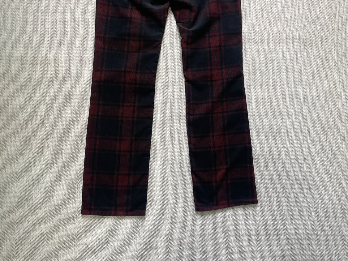 빈티지 타탄 체크 더블 지퍼 포켓 팬츠 J04098 상품이미지5