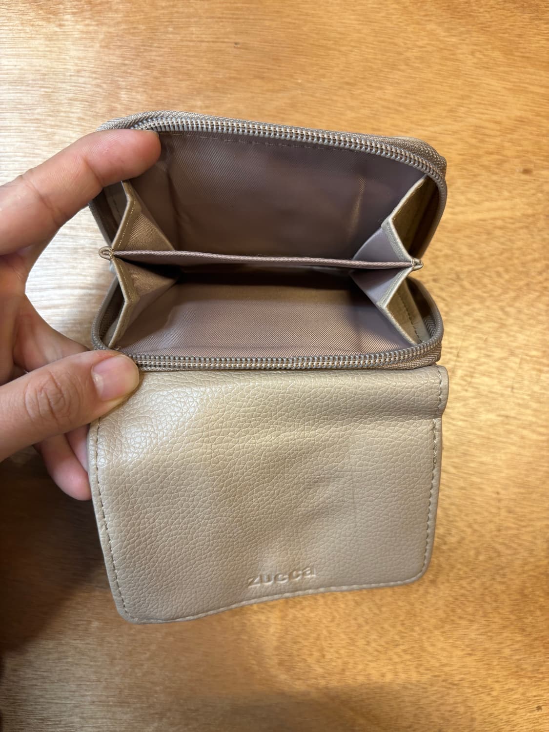 Zucca Light Brown Leather Multi Wallet 상품이미지4