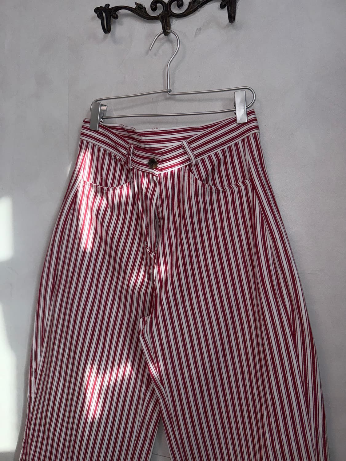 Red white stripe wide pants  상품이미지2