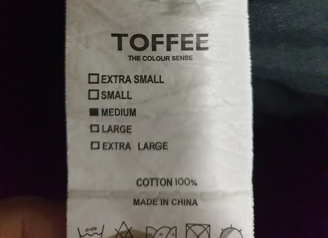 토피 세미와이드 데님팬츠 흑청 (M) 상품이미지5