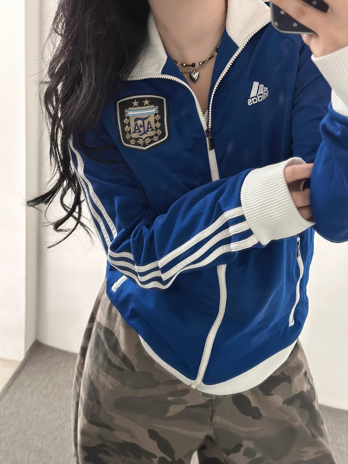 아디다스 블루/화이트 아르헨티나 져지  상품이미지1