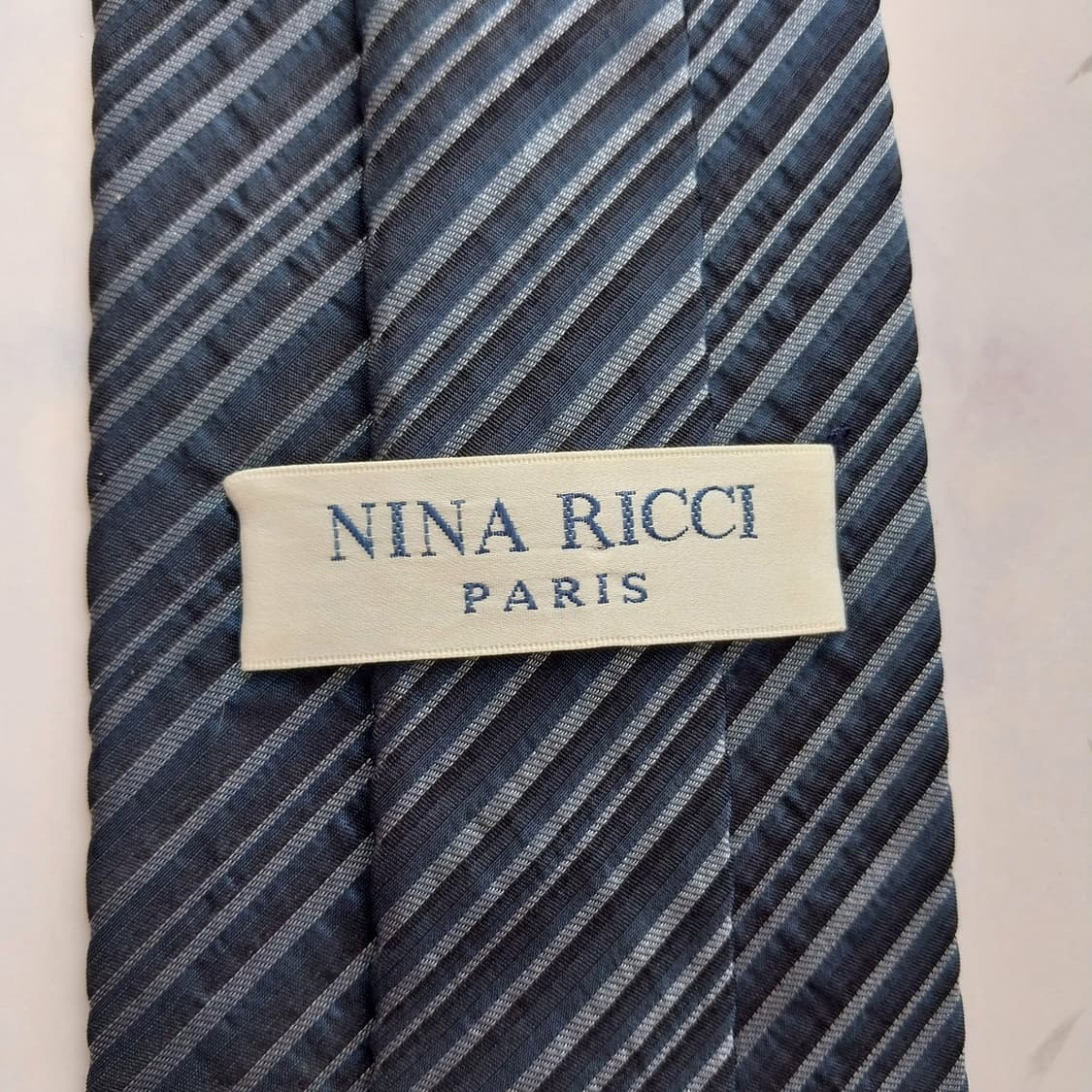 니나리치 실크 네이비 스트라이프 넥타이 9.5cm A+등급 K2382
 상품이미지8