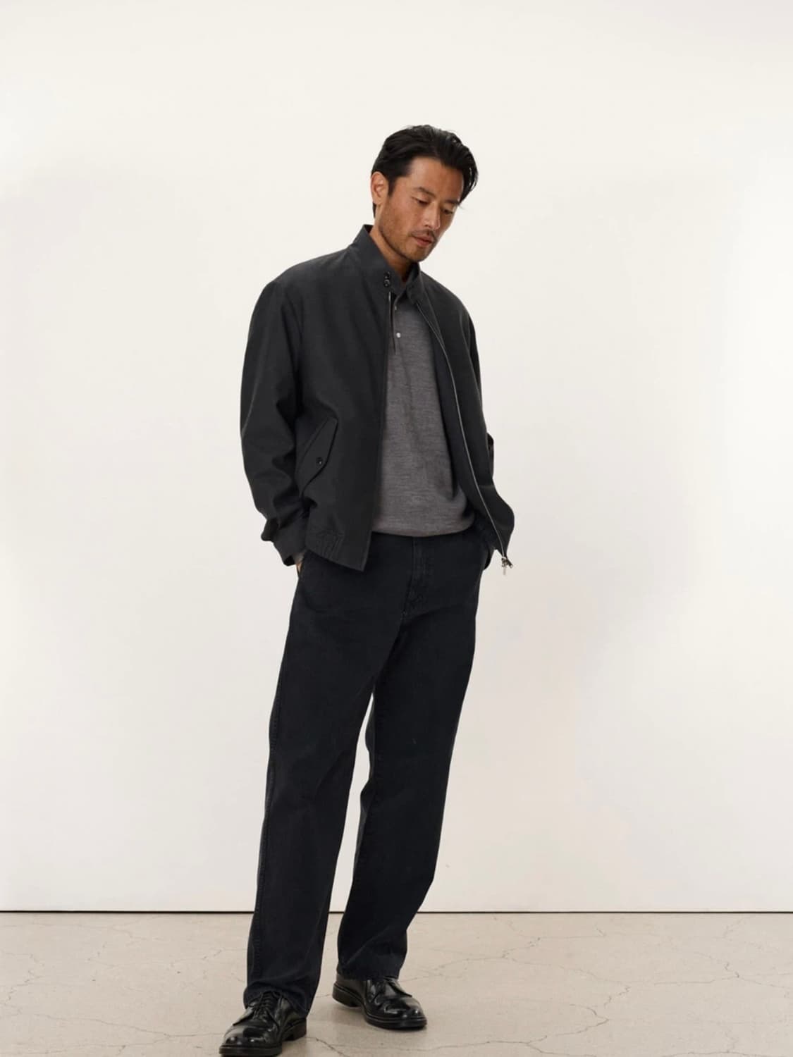 포터리 셔틀랜드 울 해링턴 자켓 다크브라운 3사이즈 상품이미지3