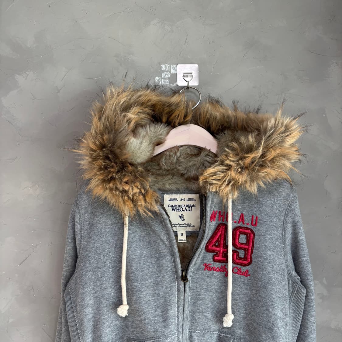 후아유 울프조 후드집업 그레이 상품이미지2