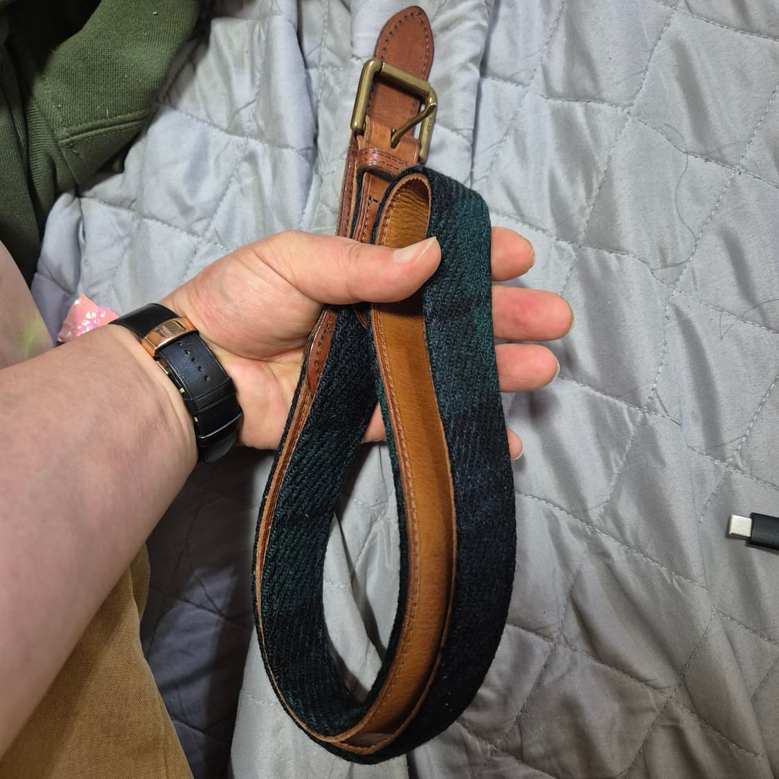 폴로 블랙와치 벨트36 실사이즈33ㅡ34 상품이미지1