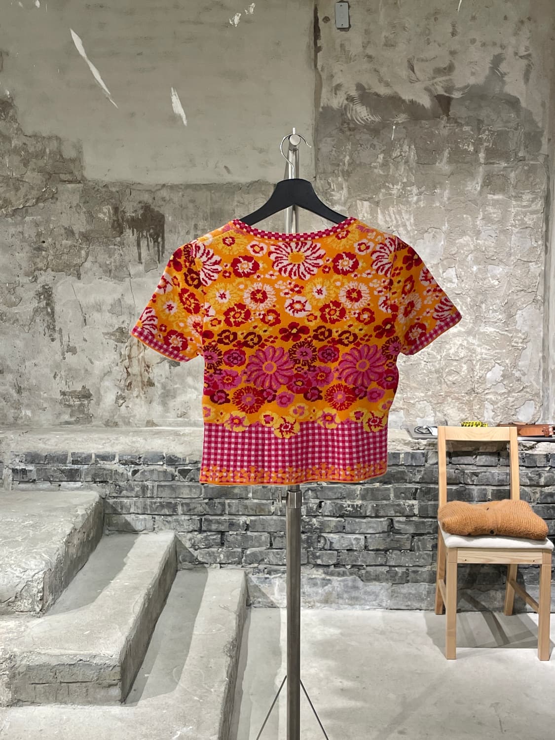 겐조 정글 믹스 U넥 크롭 니트 하프티 상품이미지6