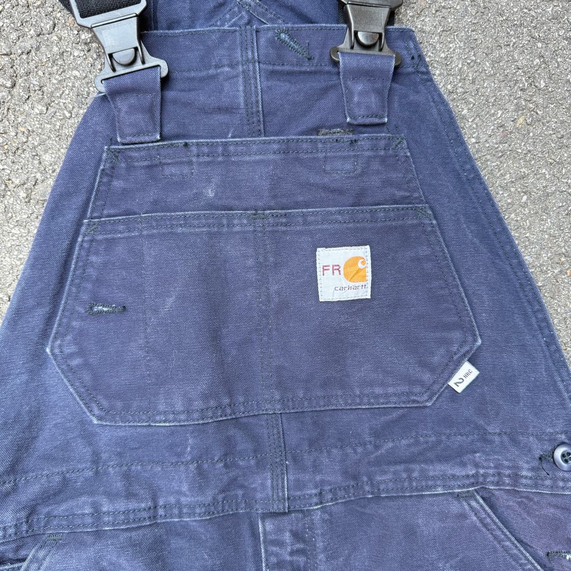 칼하트 더블니 오버롤 네이비 상품이미지2