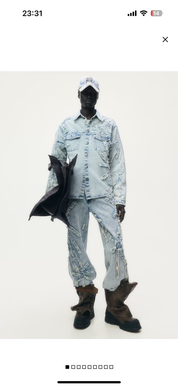 글렌마틴스 h&m x glenn martens 데님 진 44 상품이미지2