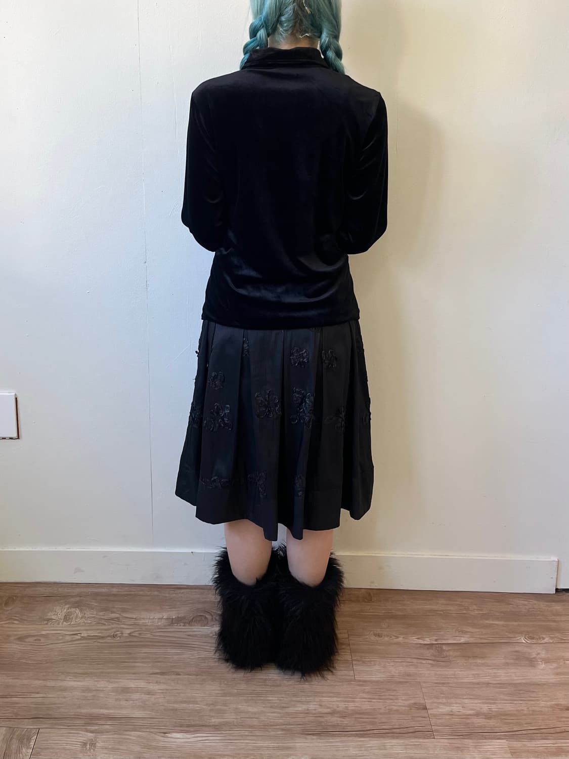 lovelivelife 블랙 벨벳 셔츠 상품이미지9