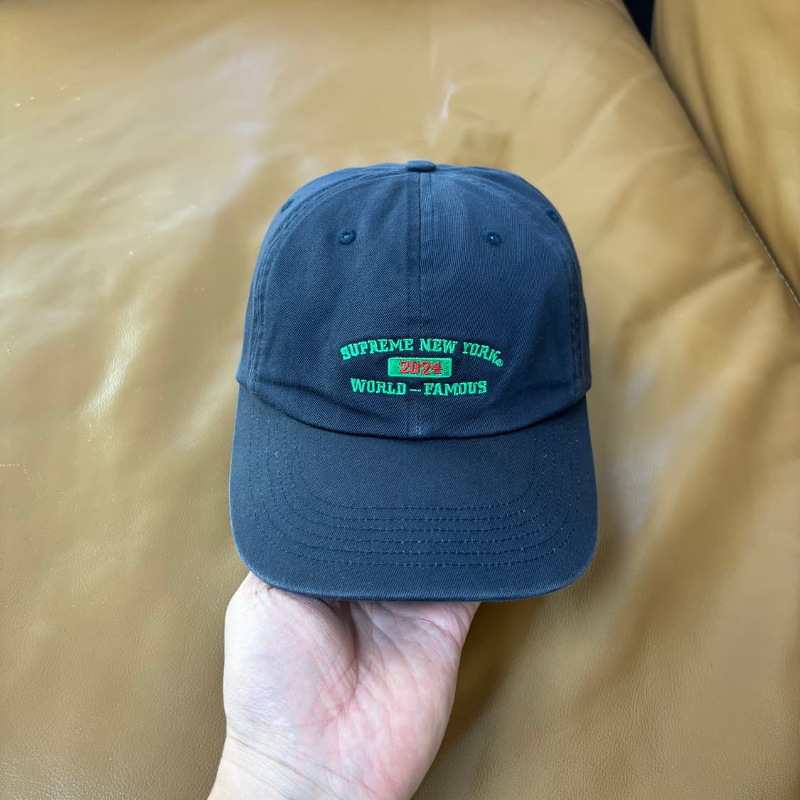 슈프림 6패널 볼캡 모자 24SS 뉴욕 아크 네이비 상품이미지3