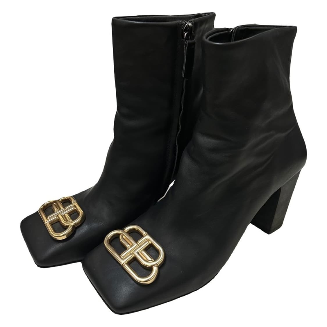 발렌시아가 BB 스퀘어 토 앵클 레더 부츠 38 상품이미지1