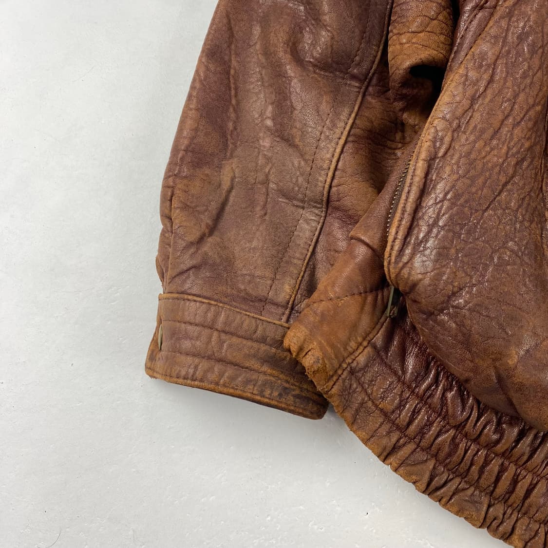 JPN 빈티지 양가죽 A-2 레더 봄버 자켓 (100) 상품이미지6