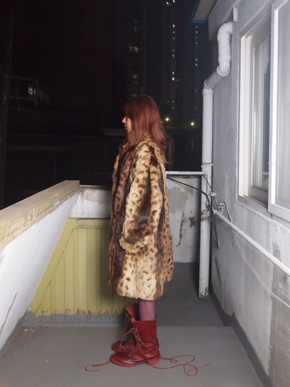 빈티지 레오파드 리얼 퍼 코트 상품이미지2