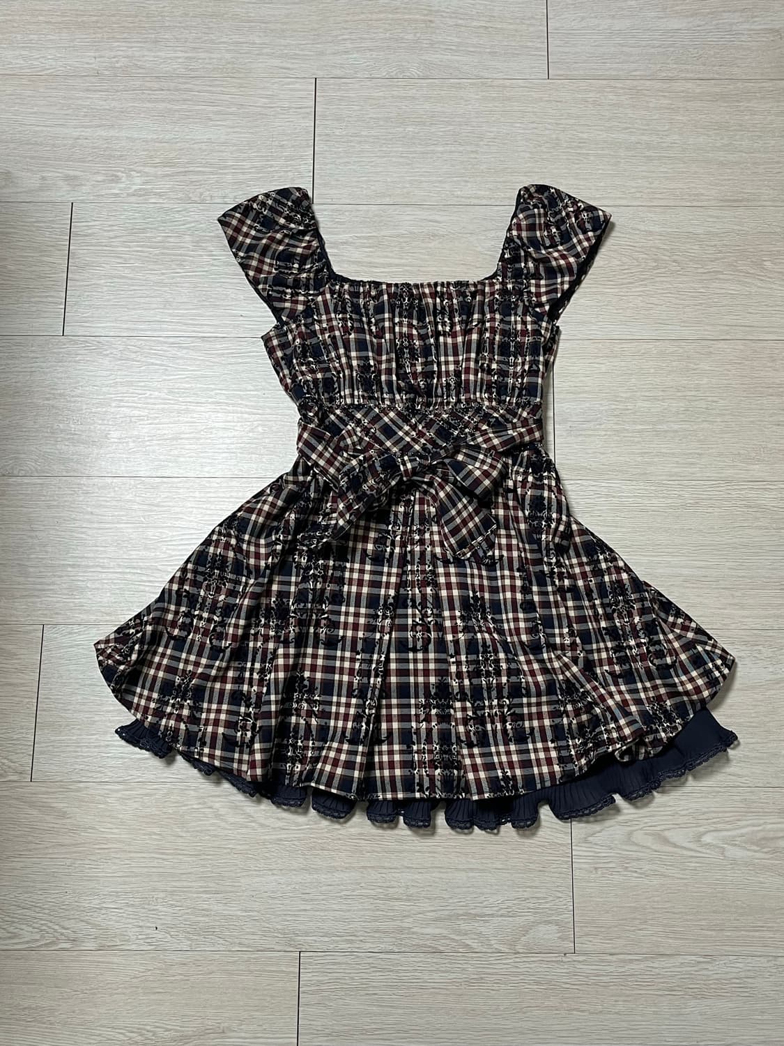 로리히메갸루 체크 프릴 원피스🎀 상품이미지1