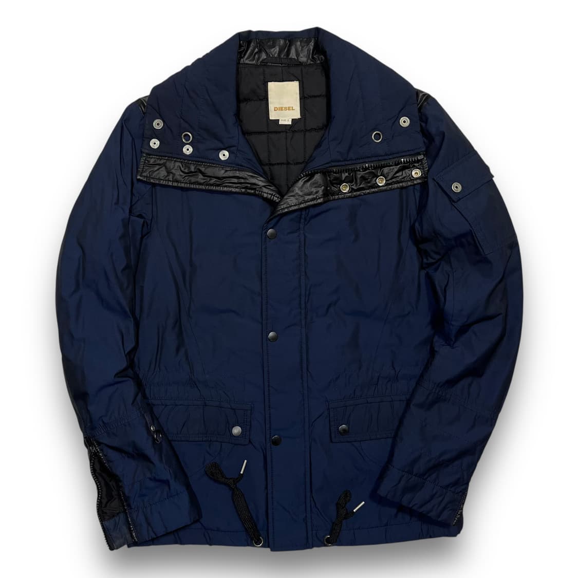 디젤 하이넥 히든 라이더 패디드 나일론 집업 자켓 상품이미지2