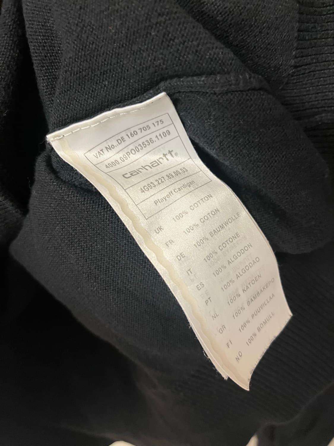 칼하트 가디건 블랙 (L) 상품이미지6