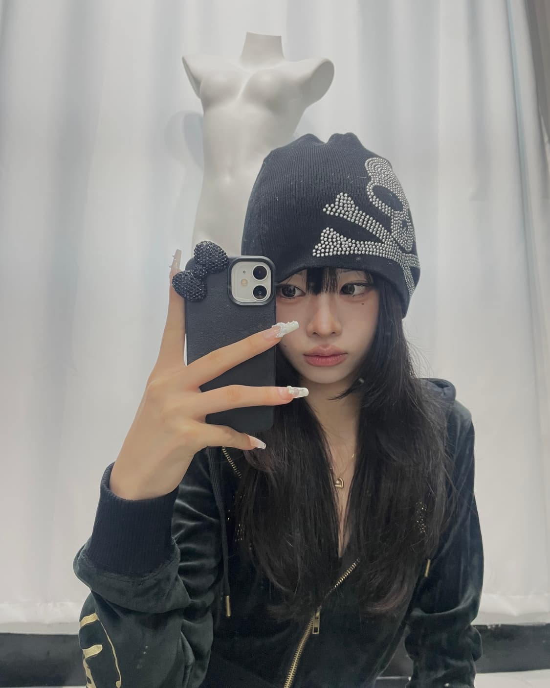 🎸스컬 비즈 디테일 비니🎸 상품이미지2