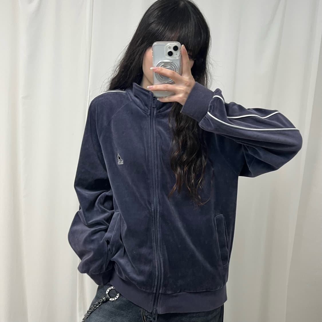Kangol navy velour 2way jersey 상품이미지1