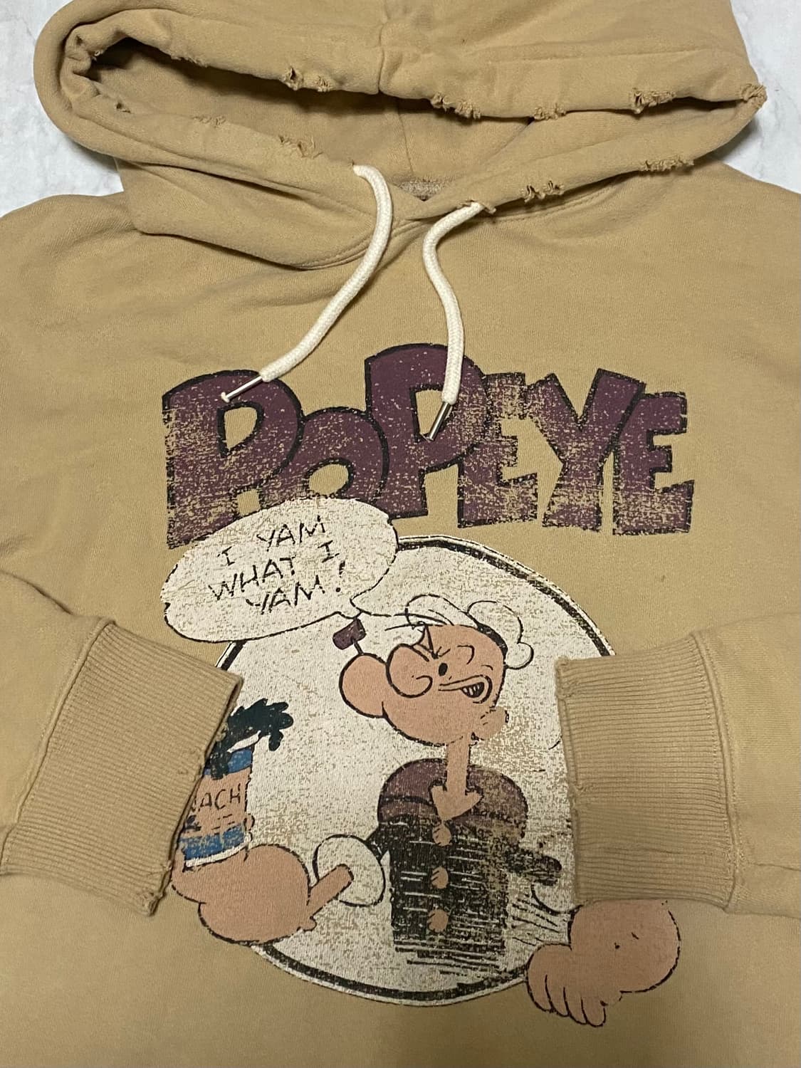 빈티지 뽀빠이 프린팅 후드티 100 상품이미지5