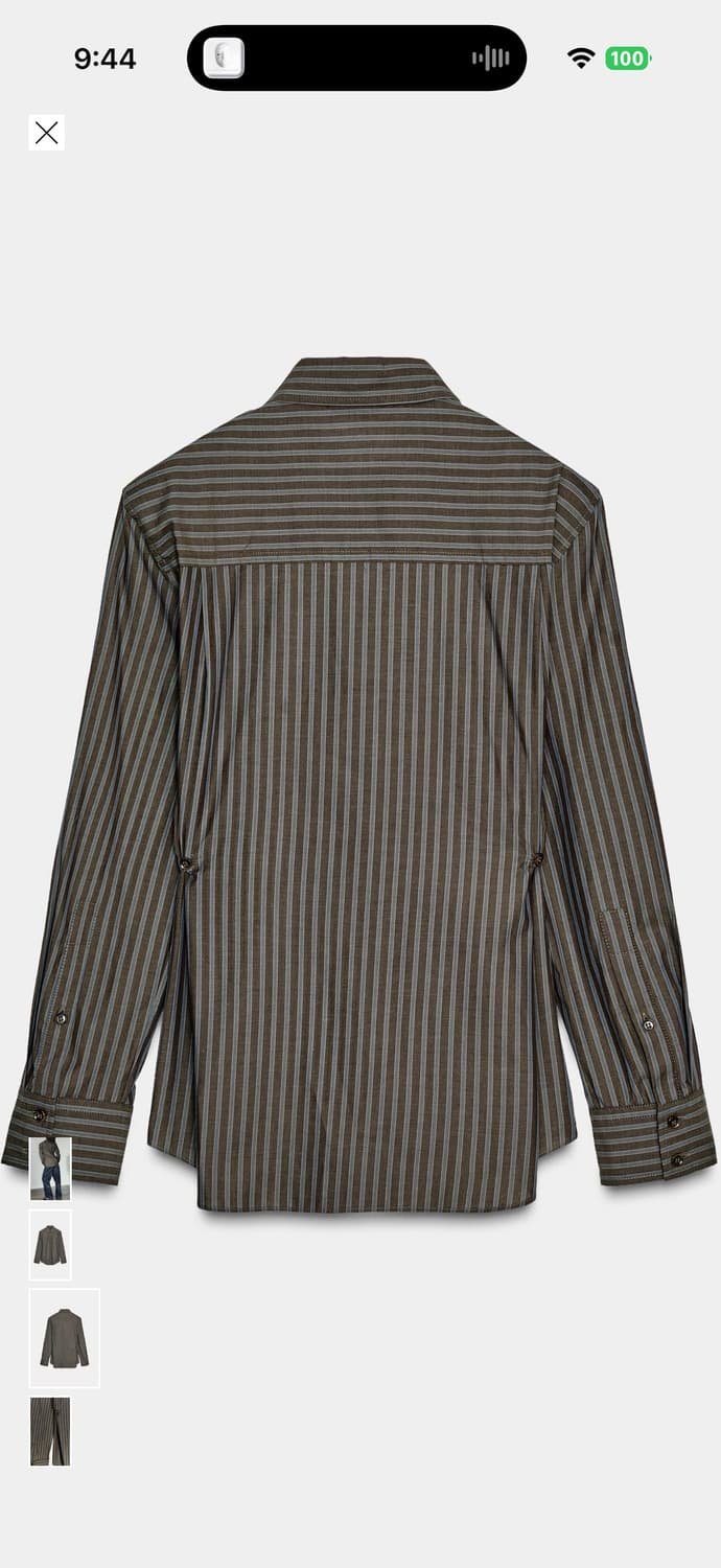 자라 스트라이프 포플린 셔츠 L 상품이미지2