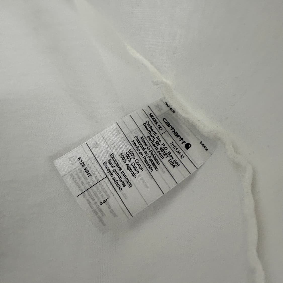 칼하트 화이트 루즈핏 롱슬리브 L 상품이미지5