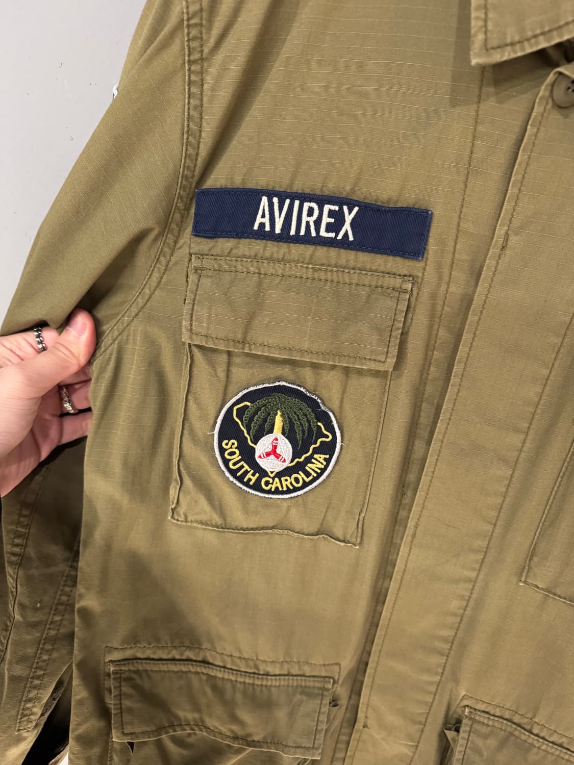아비렉스 밀리터리 패치 카키 필드자켓  상품이미지4
