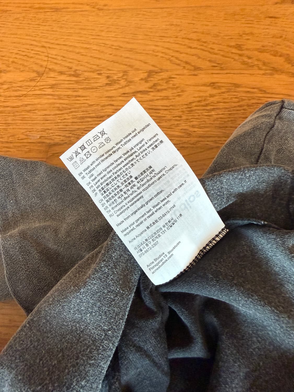 [M] 아크네 스튜디오 크루넥 긴팔 티셔츠 상품이미지5