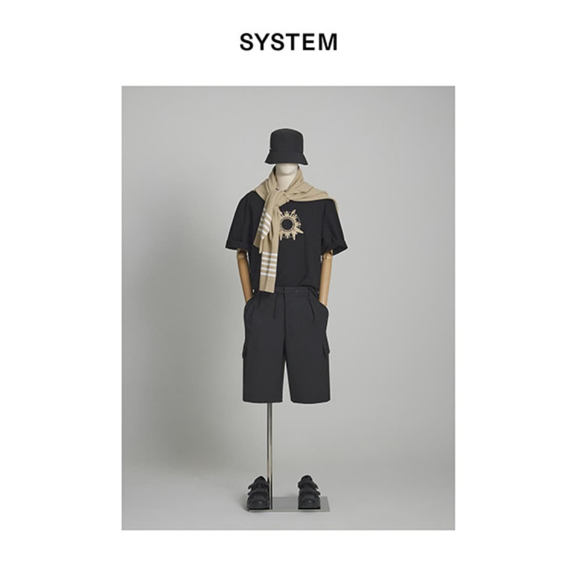 시스템옴므 스트라이프 베이지 니트 가디건 상품이미지2