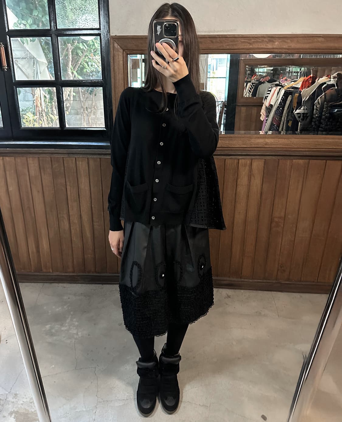 SACAI LUCK hole lace cardigan 상품이미지2