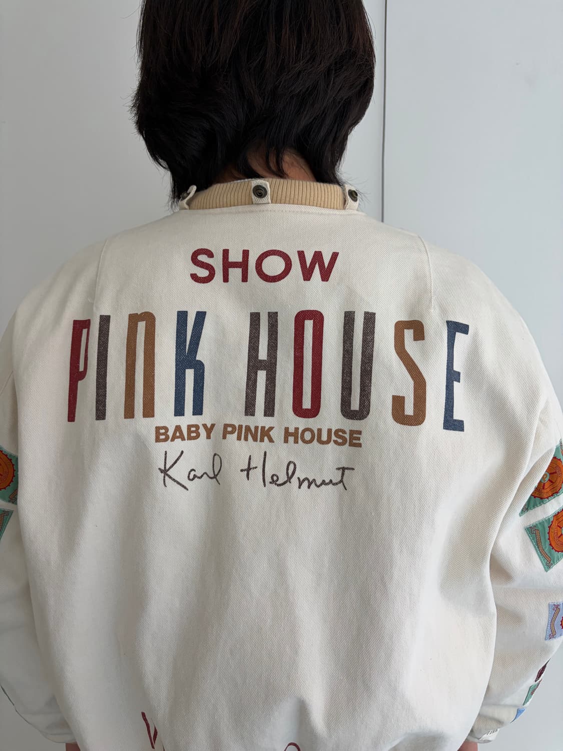90’s Pink House signature patch bomber  상품이미지7