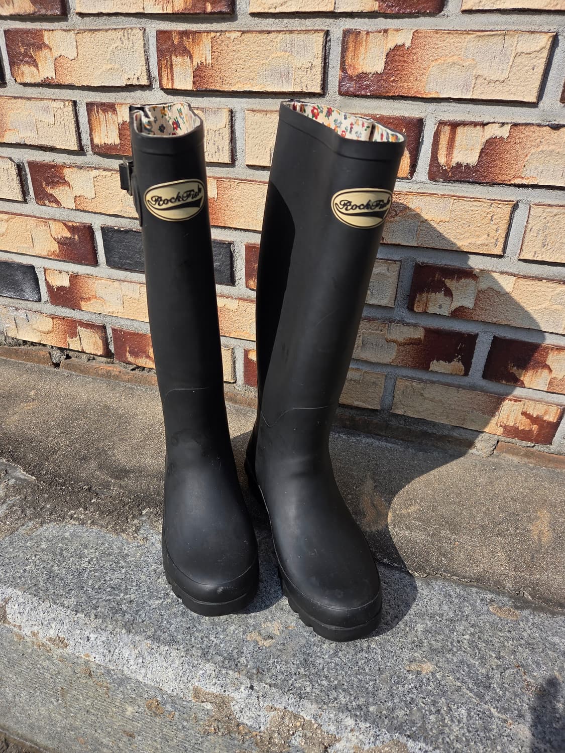 락피쉬 블랙 롱 레인부츠 상품이미지1