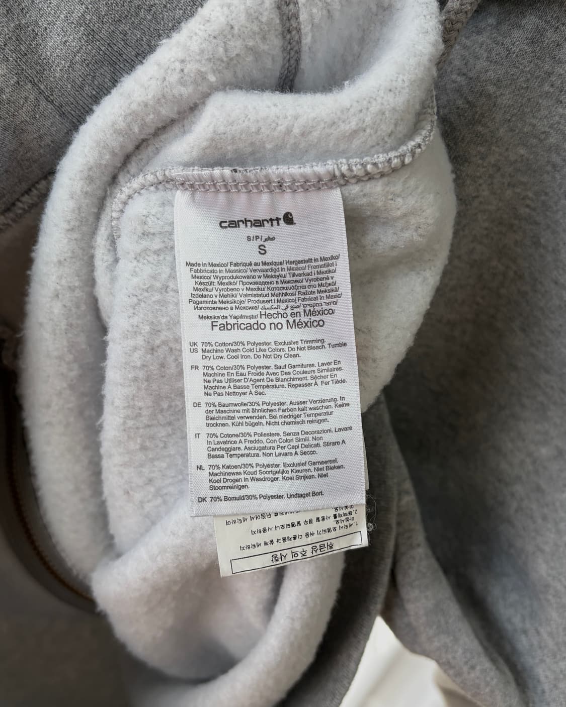 [S-M]칼하트 그레이 미드웨이트 후드집업 상품이미지9