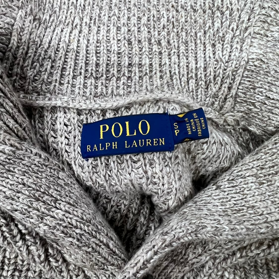 폴로 랄프로렌 베이지 카라 니트 가디건  상품이미지5