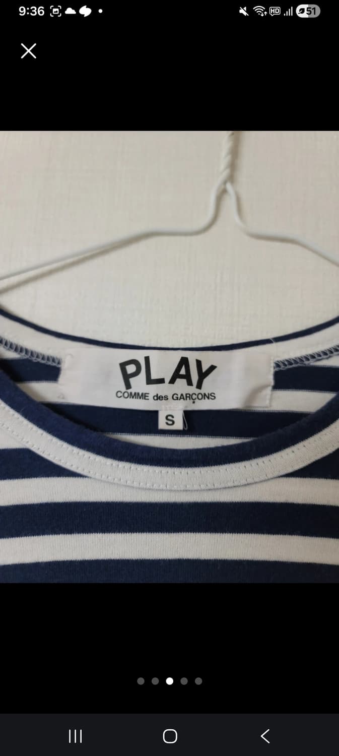 꼼데가르송 PLAY 스트라이프 롱슬리브 S 상품이미지3