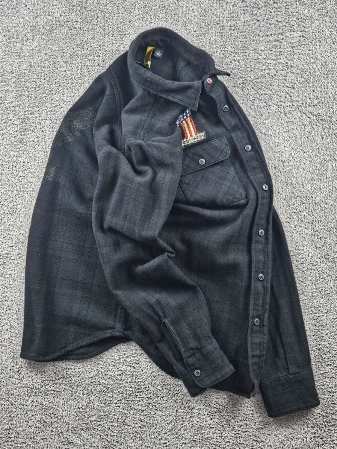 할리데이비슨 이글 체크 포켓 바이커 셔츠 ( M ) / 9367 상품이미지4