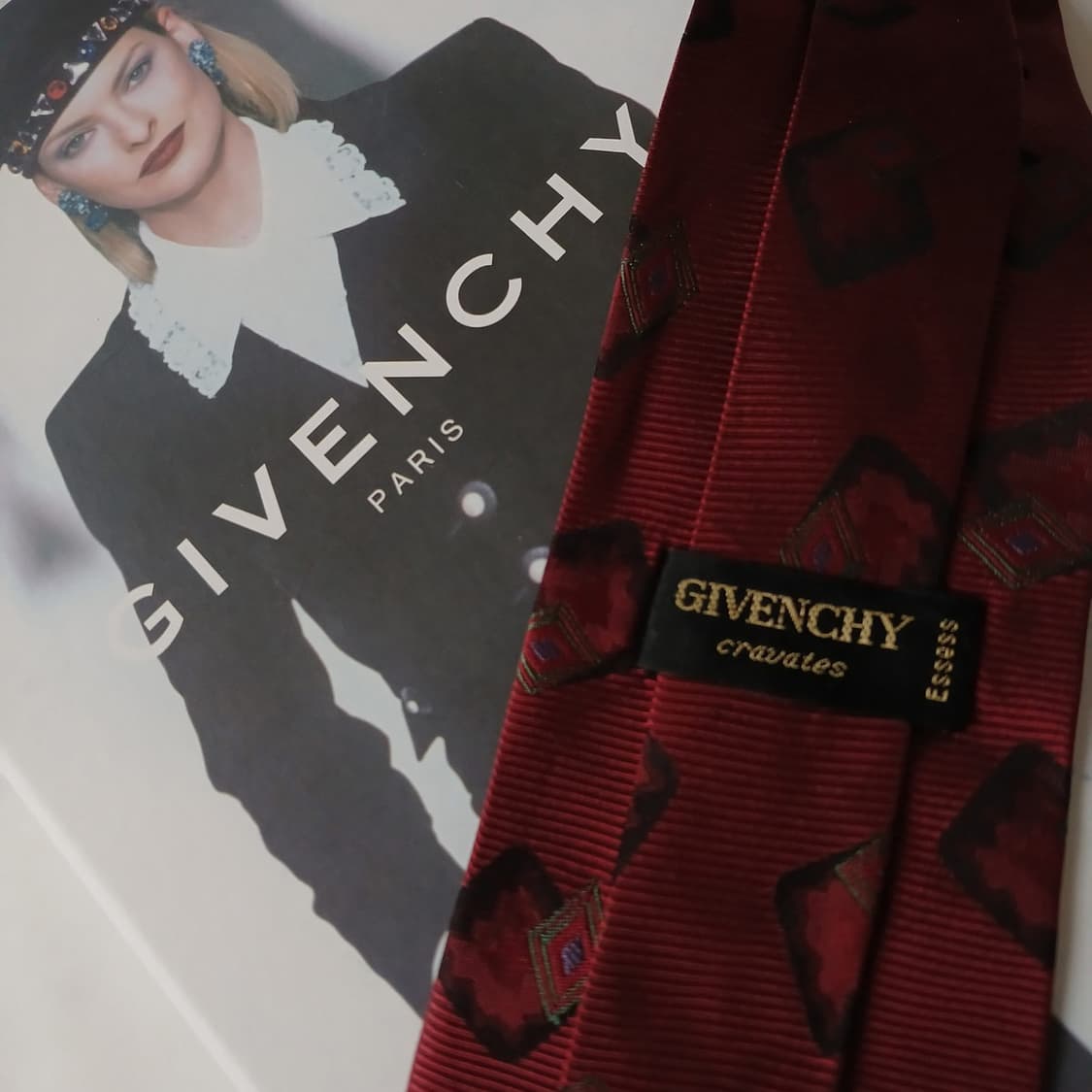 지방시 실크 패턴 로고 자카드 넥타이 8.9cm A+등급 A19151
 상품이미지5