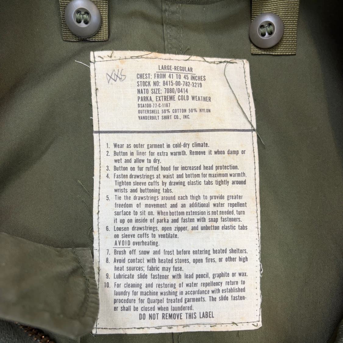 70s us army og m65 미군 피쉬테일 야상  상품이미지3