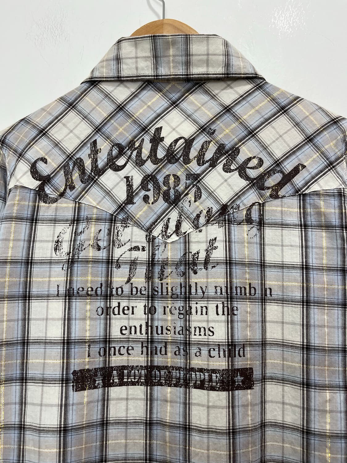 락펑크 웨스턴  양각 버튼 포켓 체크 셔츠 상품이미지8