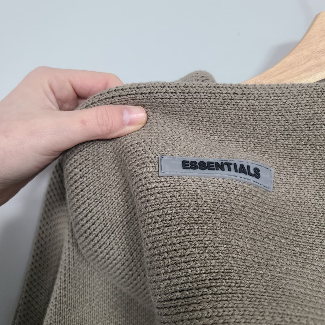 에센셜 남성 니트 풀오버 후드 피스타치오 M 상품이미지5