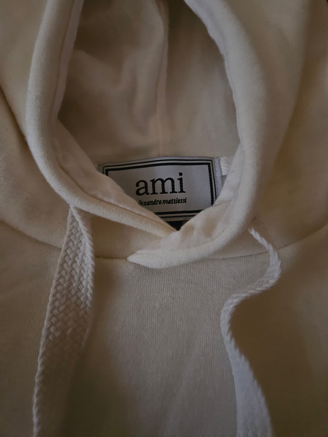 아미 빅로고 크림 후드티 상품이미지3