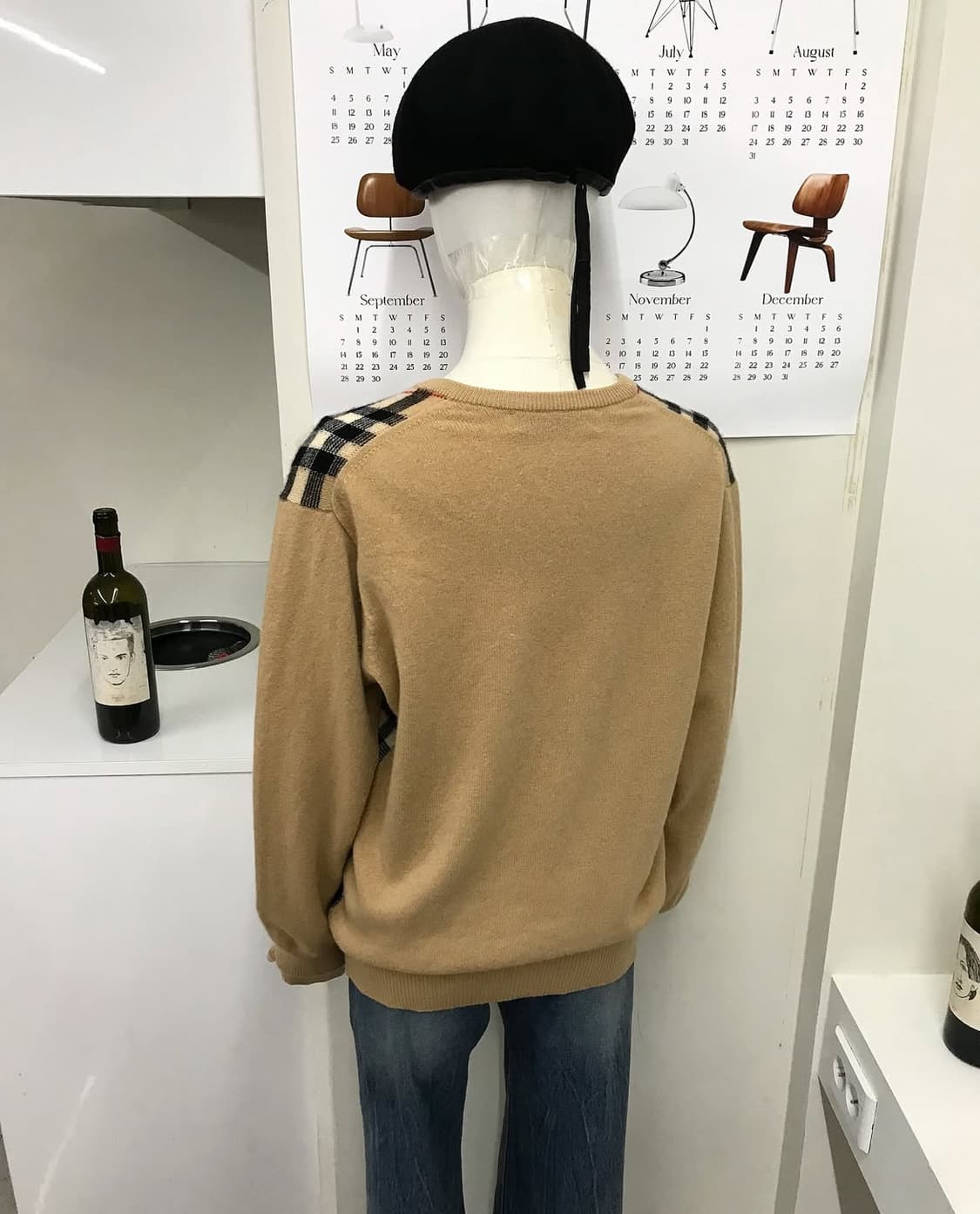 버버리 노바체크 브이넥 니트 상품이미지7