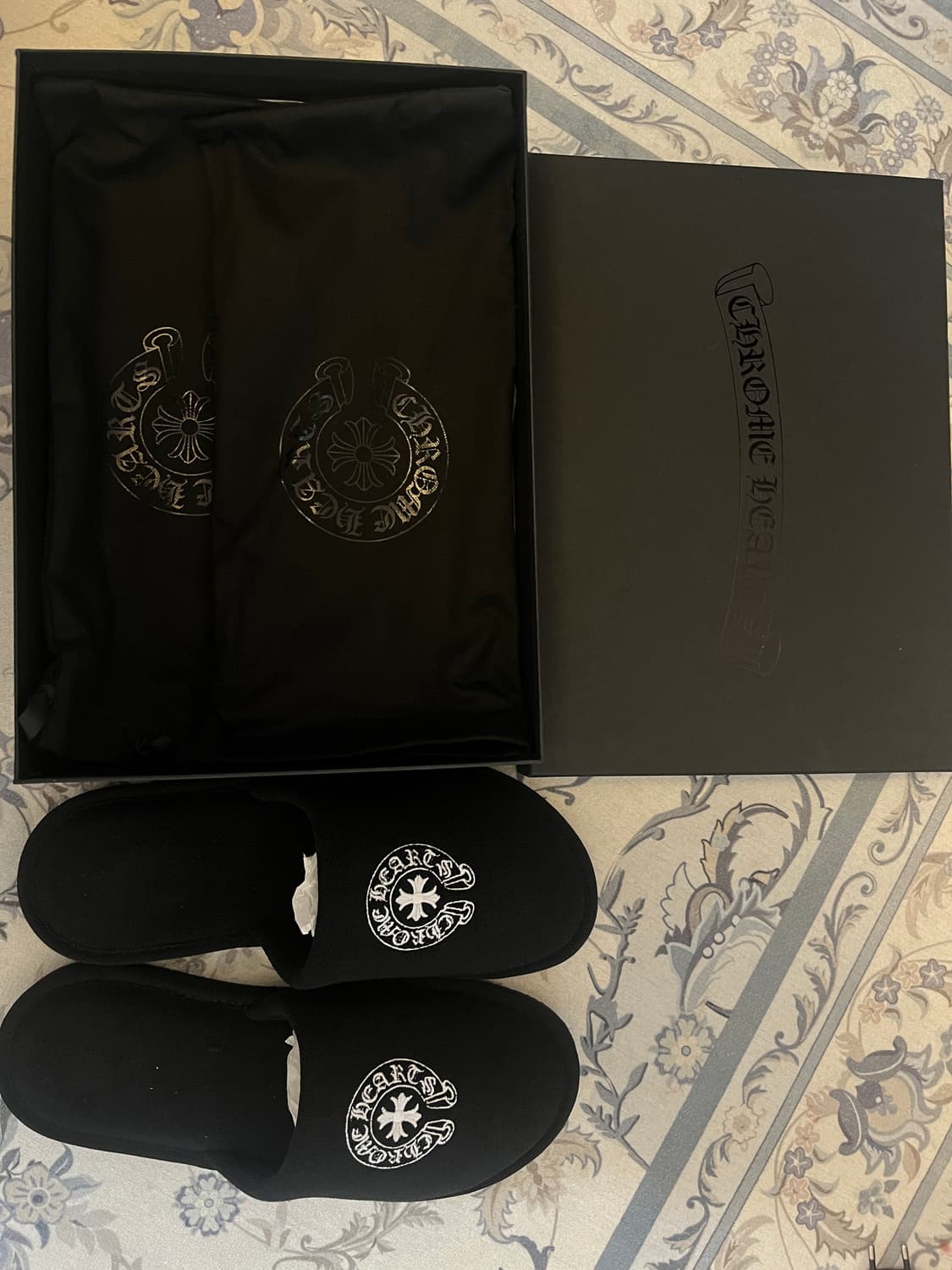 크롬하츠 호텔 슬리퍼 블랙 M 상품이미지1